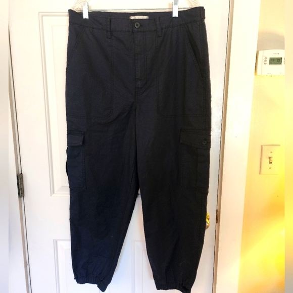 Madewell Cargo Joggers Size 32 Navy NWT Sporty Utility Spring Lightweight - Picture 1 of 15